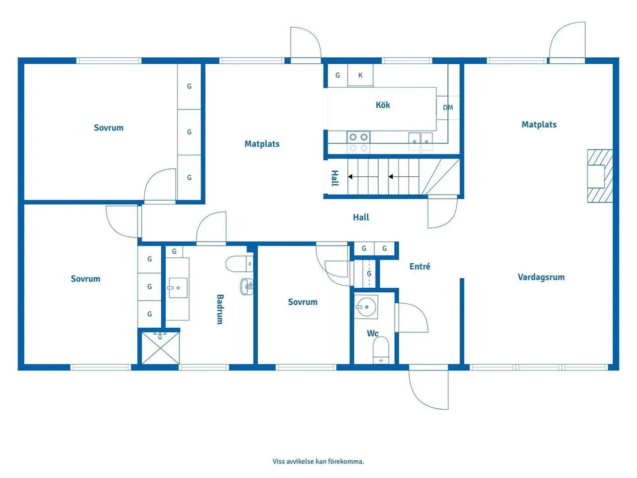 Planritning för Klarabergsvägen 12