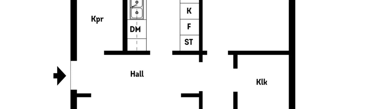 Floor plan for Norregårdsvägen 1C