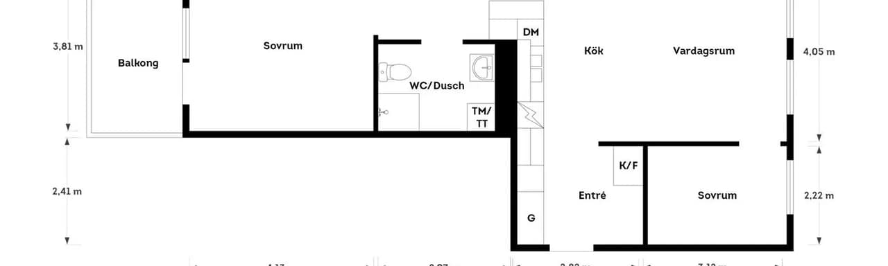Floor plan for Lantmannagatan 9