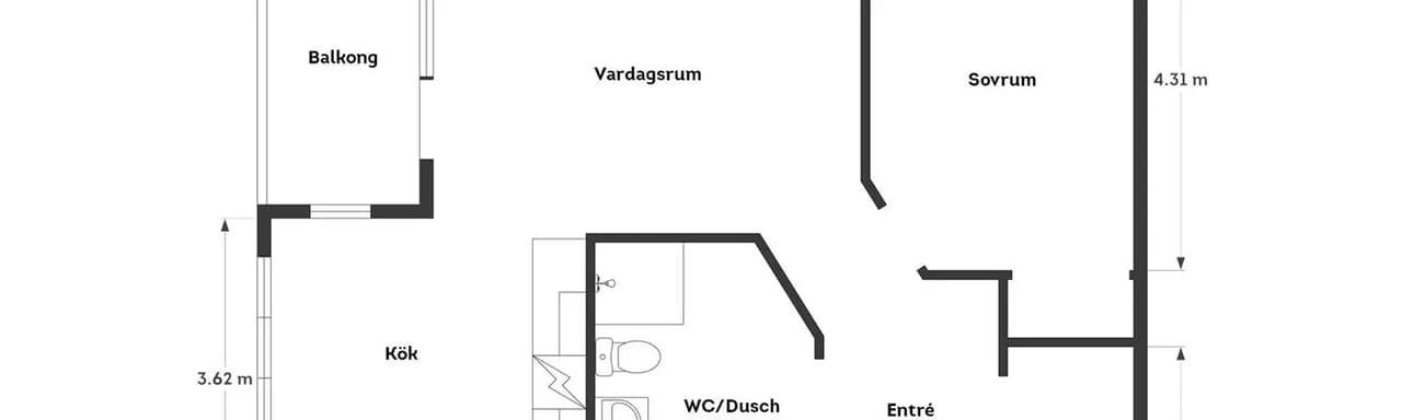 Floor plan for Taklöksvägen 4