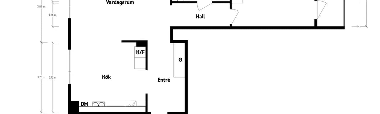 Floor plan for Mölndalsvägen 63