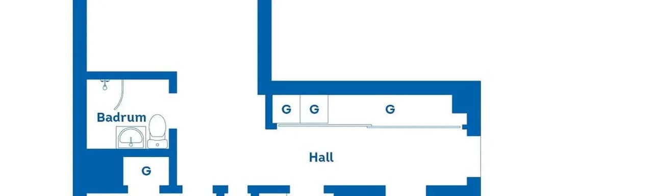Floor plan for Fjällgatan 49B