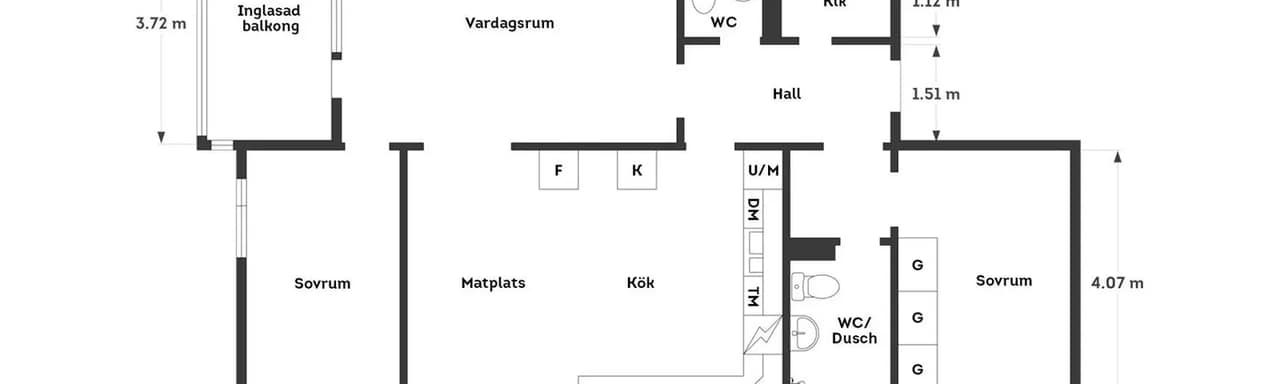 Floor plan for Västra Stillestorpsgatan 23