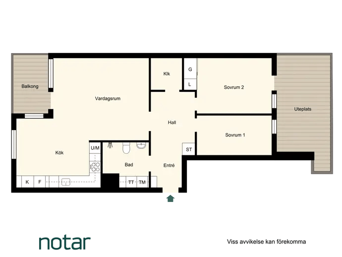 Floor plan for Armégatan 36D