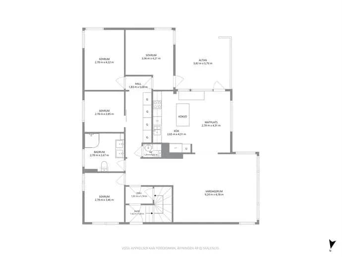 Floor plan for Skogshyddegatan 33