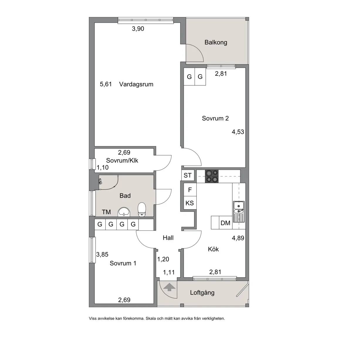 Floor plan for Åsbacken 30