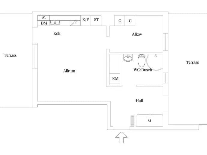 Floor plan for Fruktträdsgatan 8