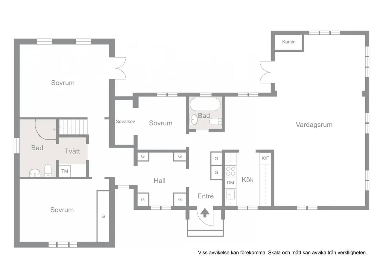 Floor plan for Vikensvägen 5 K