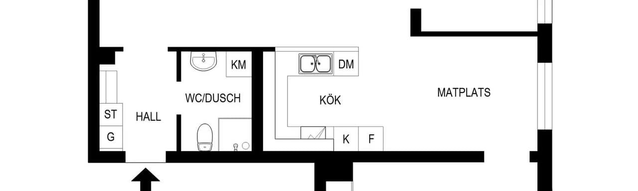 Floor plan for Hovslagarevägen 29
