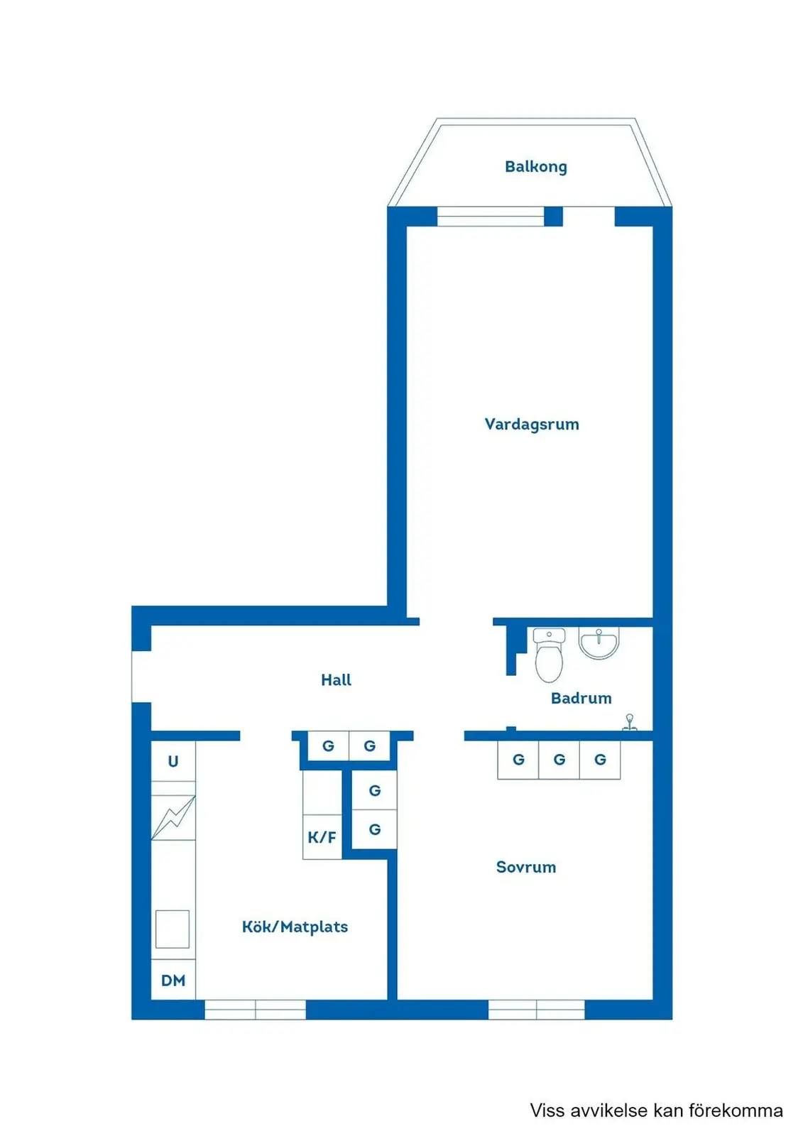 Planritning för Vallgatan 23A