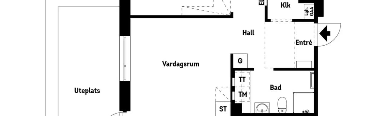 Planritning för Lilly Håkanssons gata 19B