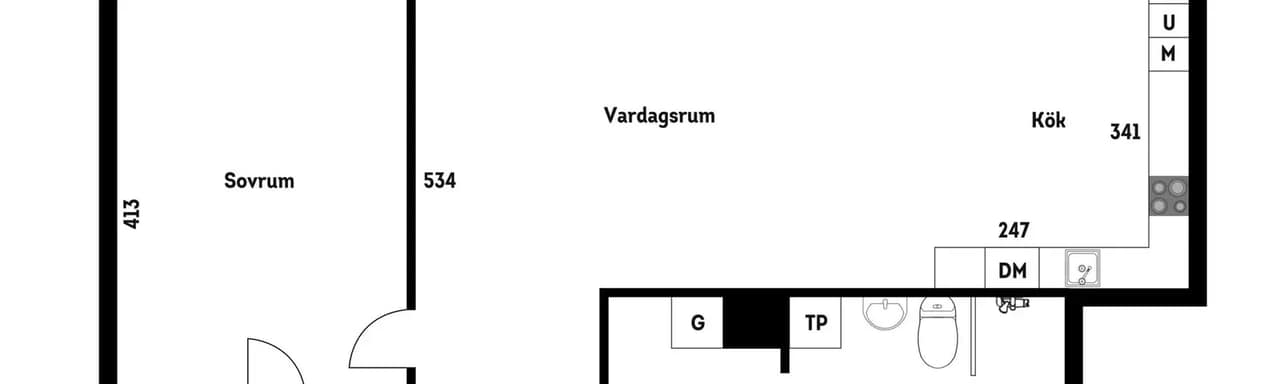 Planritning för Ågesta broväg 36