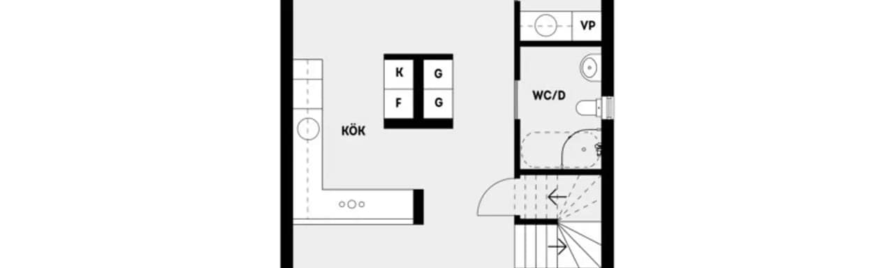 Planritning för Torpängsbacken 66