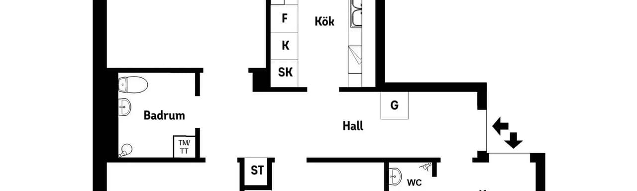 Floor plan for Malmvägen 16C