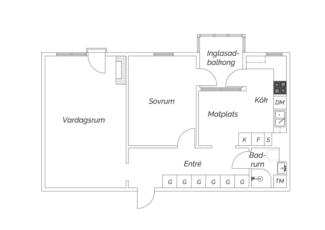 Floor plan for Arvesgärde 2