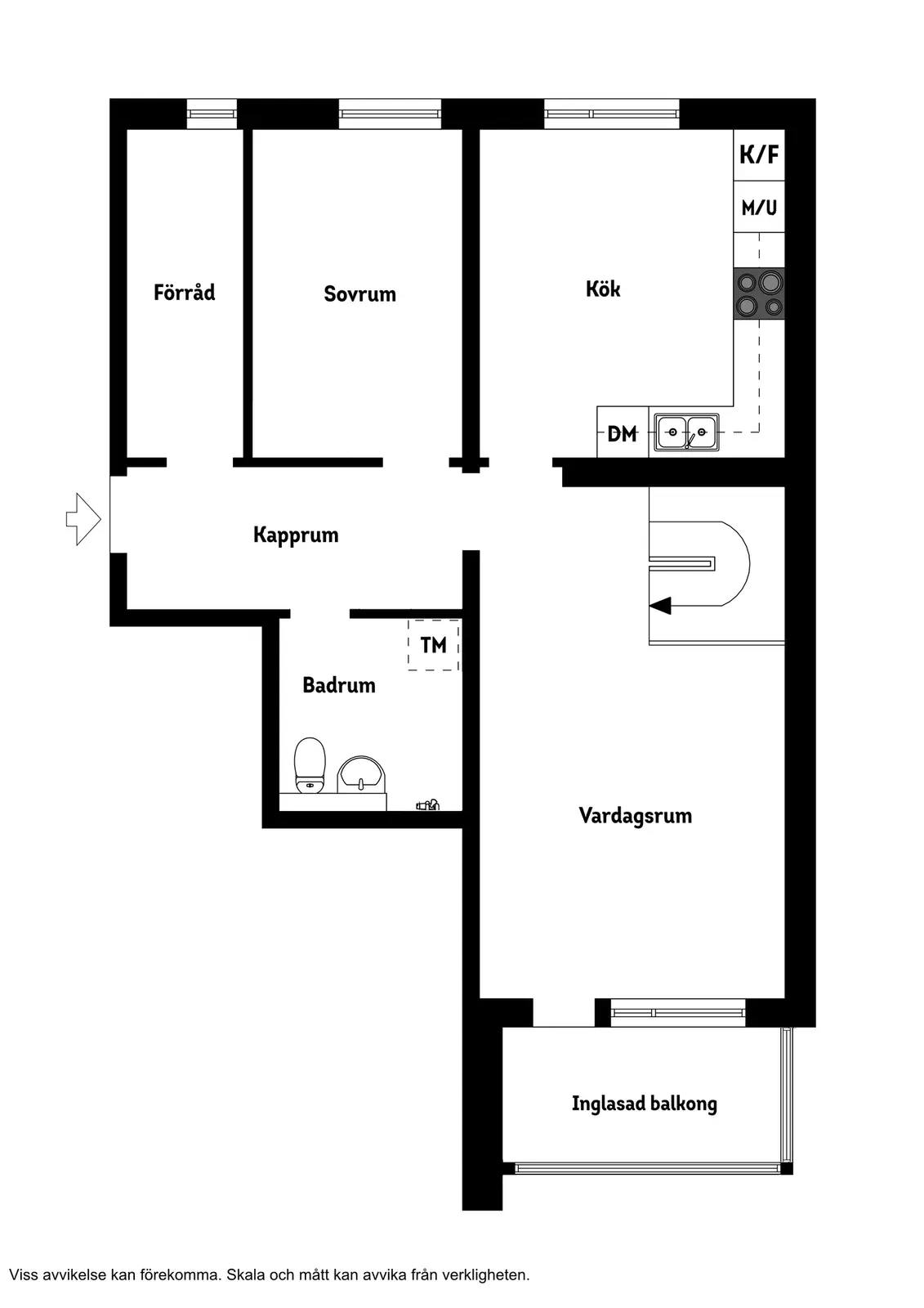 Floor plan for Emanuel Birkes väg 8A