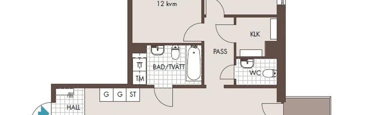 Planritning för Fagerlidsvägen 7
