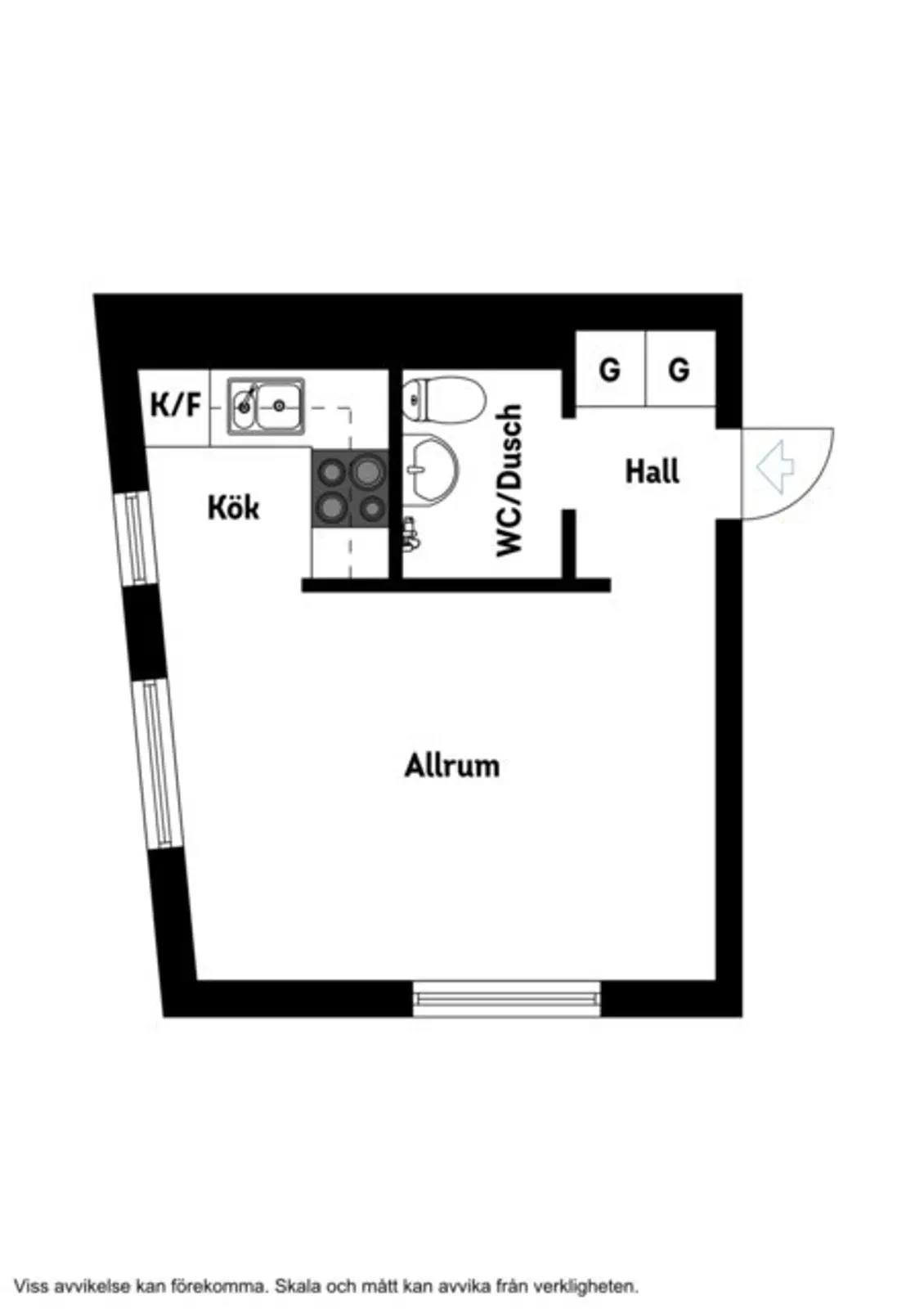 Floor plan for Tranåskvarnsgatan 3A