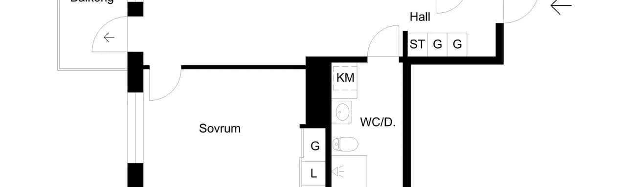 Floor plan for Einar Hansens Esplanad 30 A