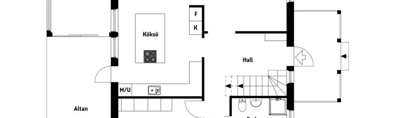 Floor plan for Julivägen 2B