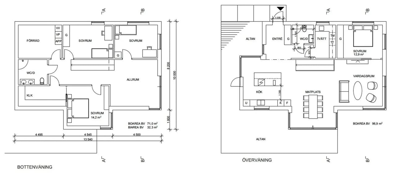 Floor plan for Övre Uppegårdsvägen 13 Inflyttningsklart sensommar/höst 2026