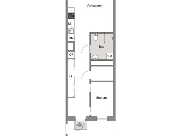 Planritning för Almagatan 6
