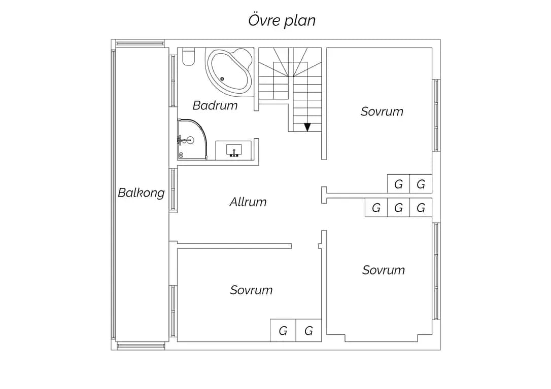 Floor plan for Tallsoppsvägen 18