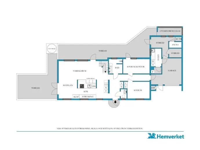 Floor plan for Johanna Tvätterskas Gränd 9