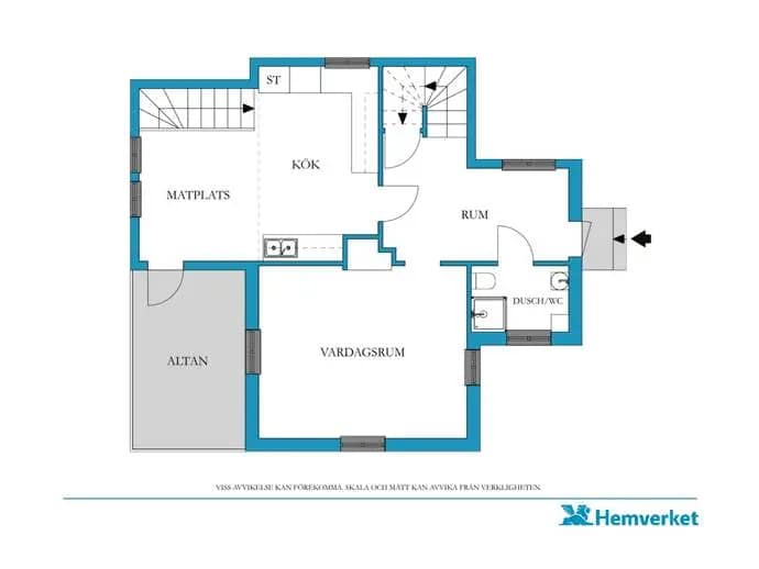 Planritning för Mellbygatan 5AB