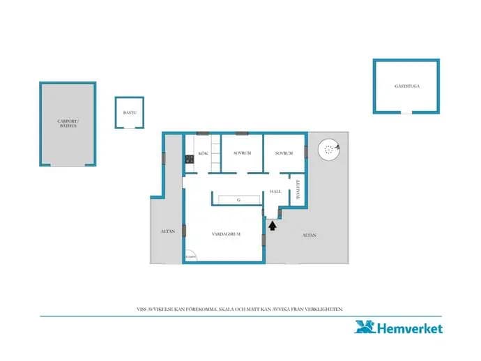 Floor plan for Hummelviks Fäbodar 222