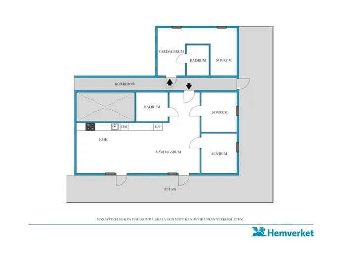 Floor plan for Herrgårdsvägen 4