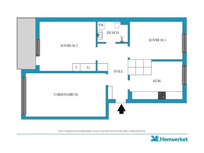 Planritning för Lägergatan 15