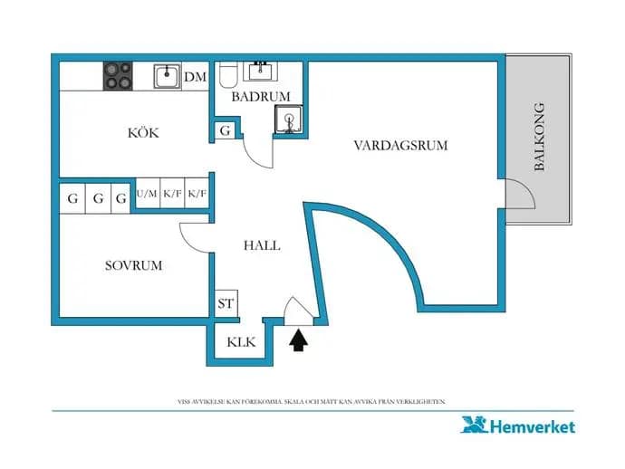 Floor plan for Sjögatan 4 C