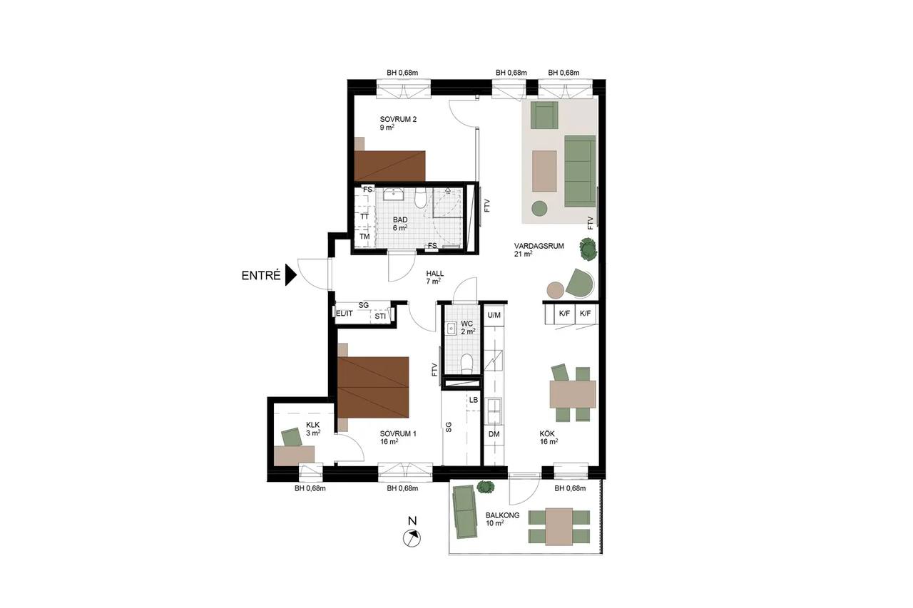 Planritning för Idrottsgatan 19
