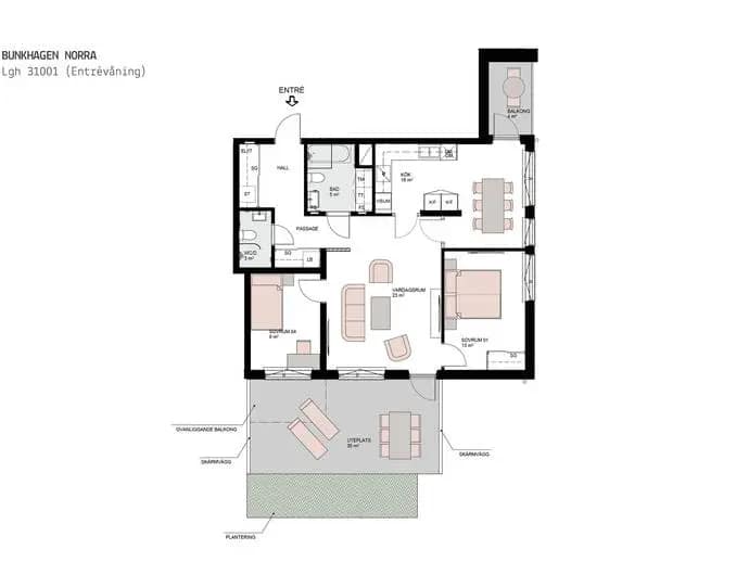 Planritning för Boulevarden 21