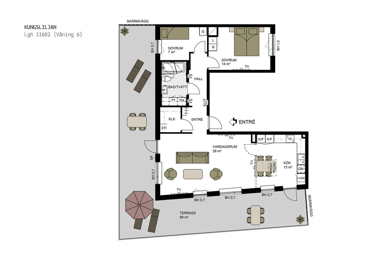 Planritning för Lekparksgatan 13