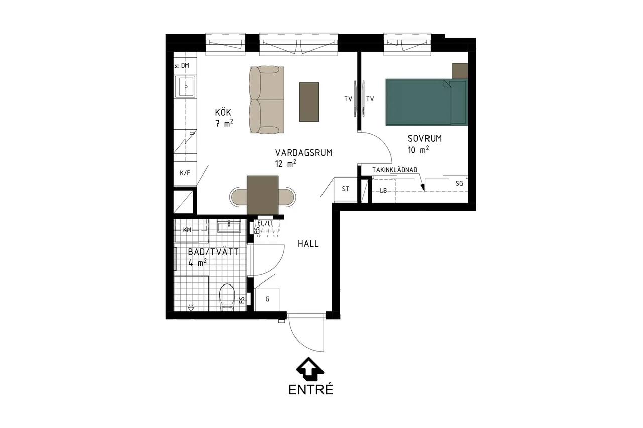 Floor plan for Tändkulevägen 60