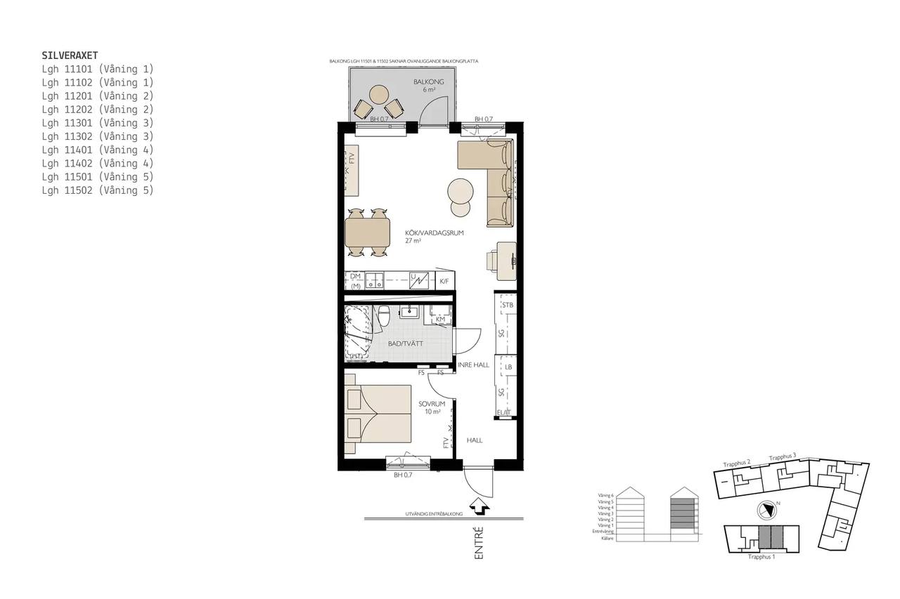 Planritning för Bratteråsgatan 26 A