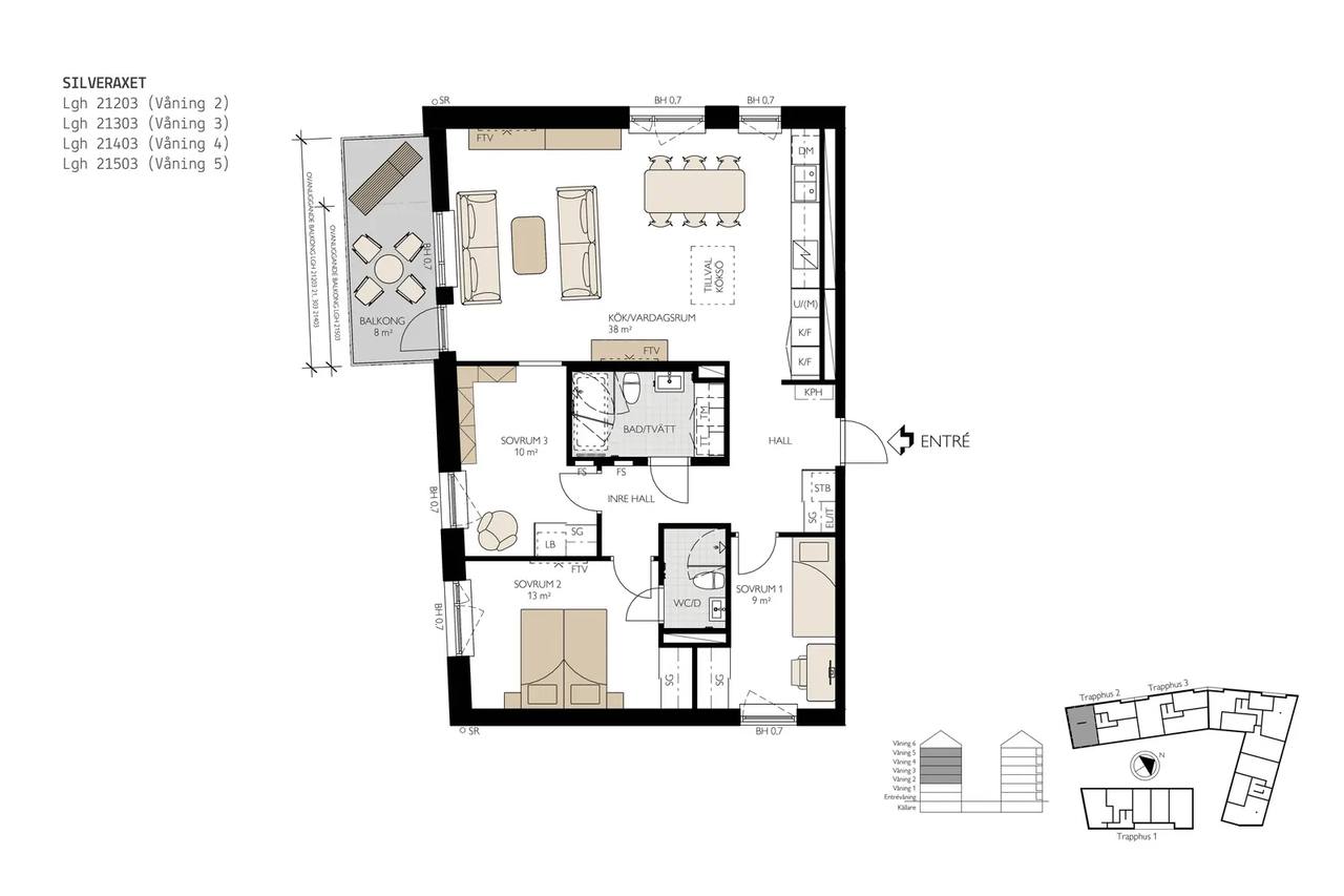 Floor plan for Bratteråsgatan 24