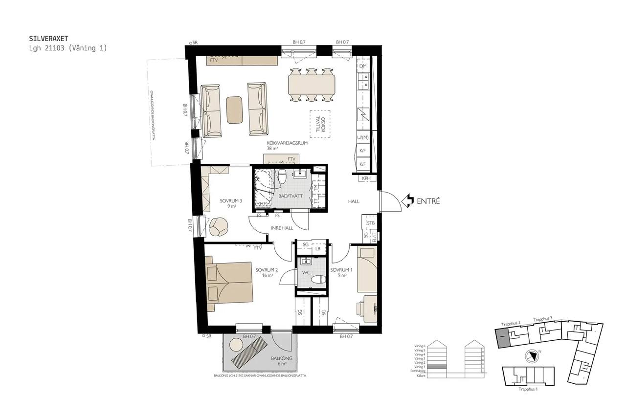 Planritning för Bratteråsgatan 24