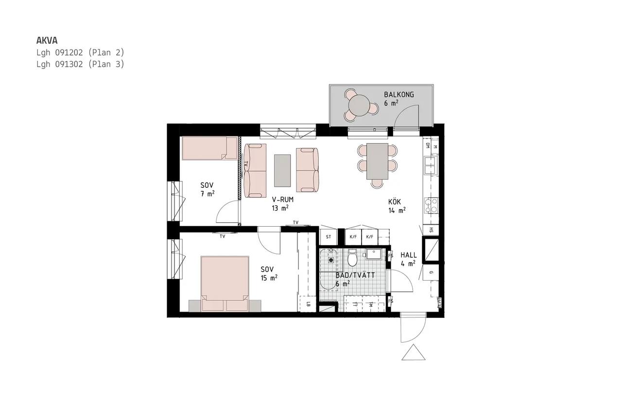 Planritning för Tändkulevägen 63