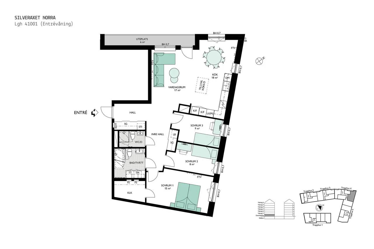Planritning för Bratteråsgatan 20