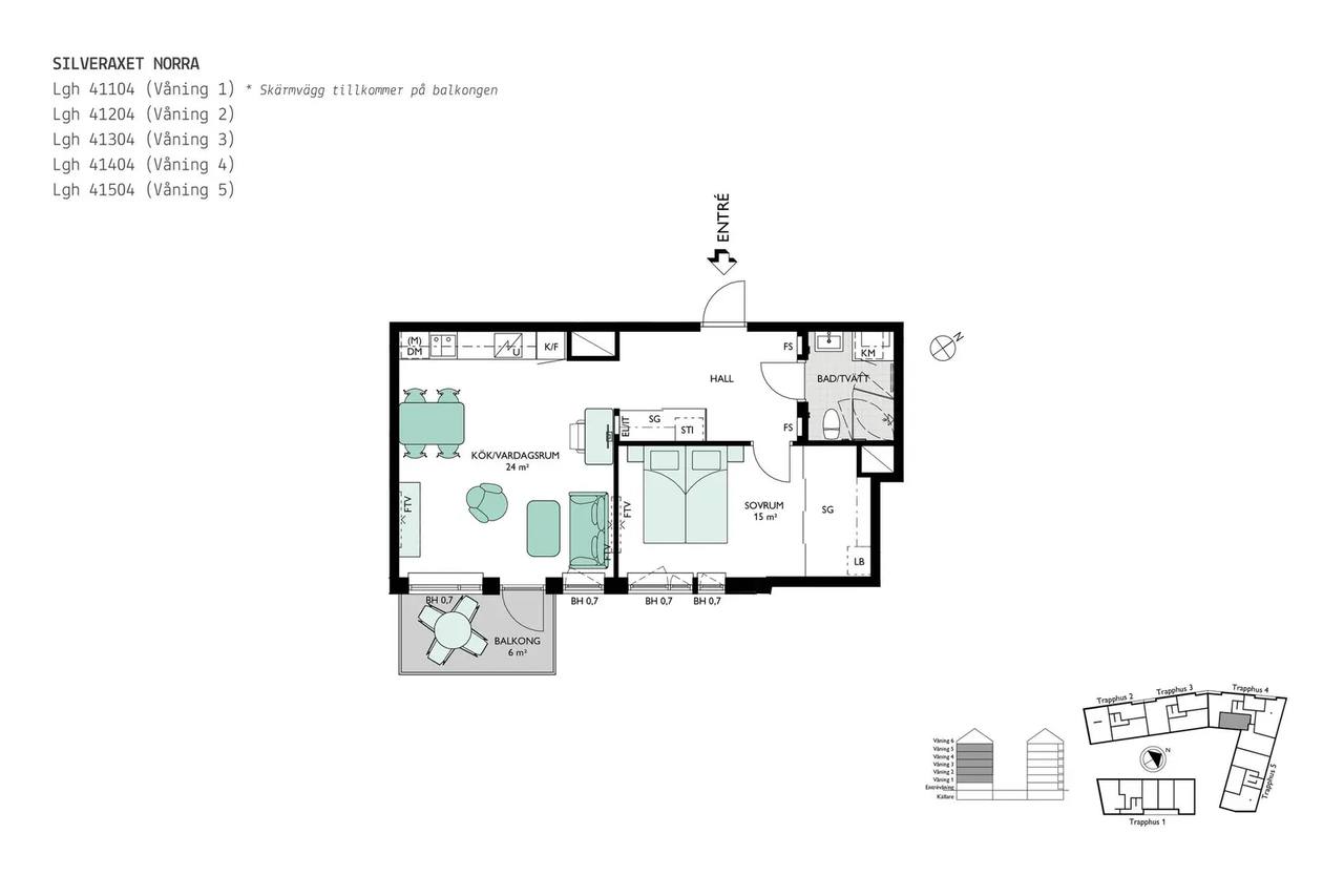 Floor plan for Bratteråsgatan 20