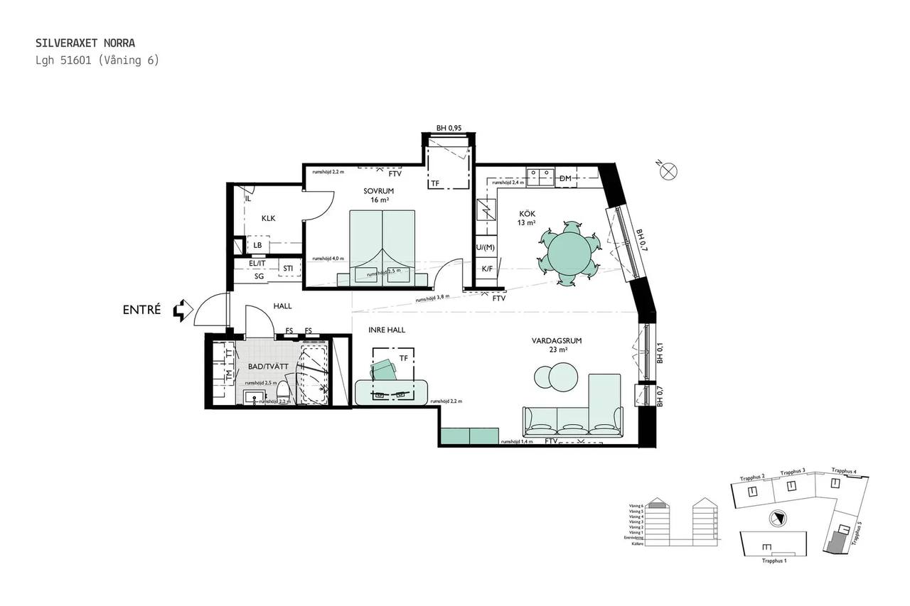 Planritning för Bratteråsgatan 18