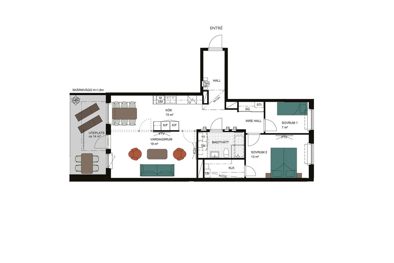 Floor plan for Emmyborgsgatan 11