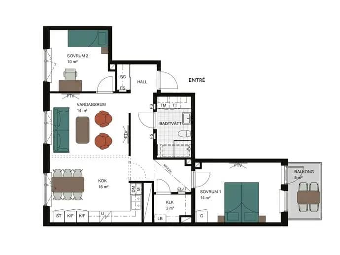 Floor plan for Lokalgata