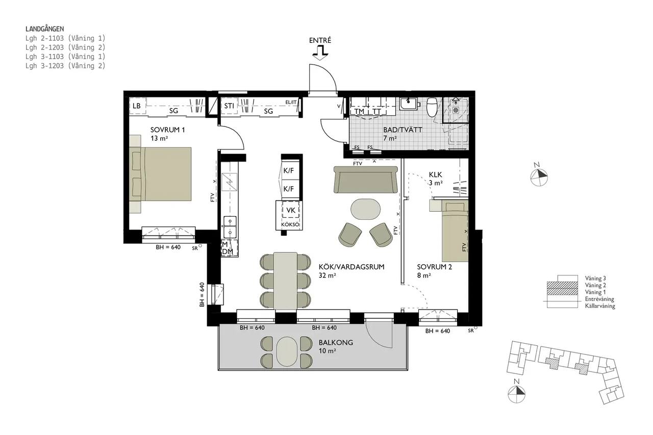 Floor plan for Sjögatan 22