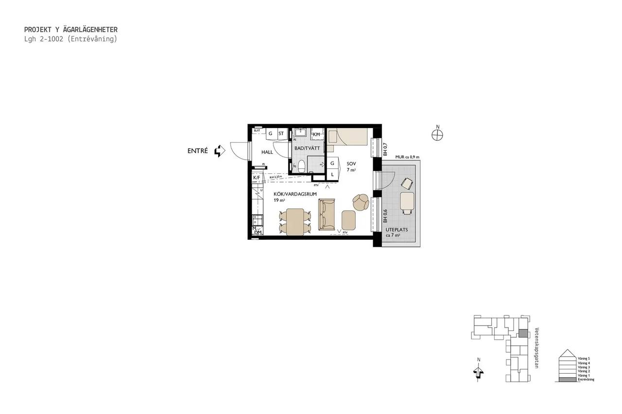 Floor plan for Vetenskapsgatan 11