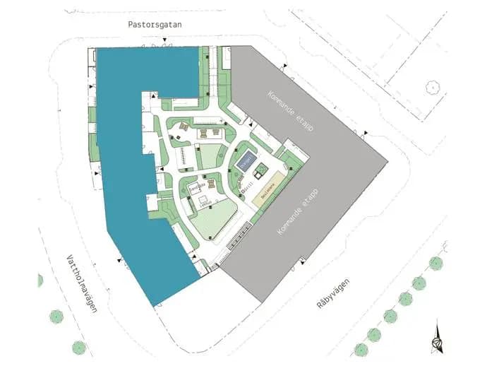 Planritning för Vattholmavägen 1 C