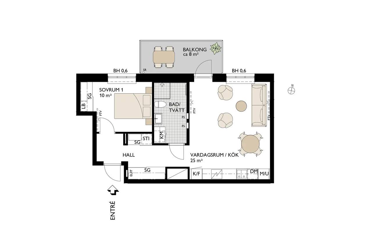 Floor plan for Spinnerigatan 7